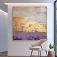 thumbnail image 4 of Handmade Golden Color Painting Canvas work Intersecting Elegance Gold Grey Abstract Crossroads Textured Painting Wall Art, 4 of 8