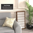 thumbnail image 5 of 3 ft. Tall Classic Japanese Window Pane Lattice Privacy Screen - Walnut - 5 Panels, 5 of 7