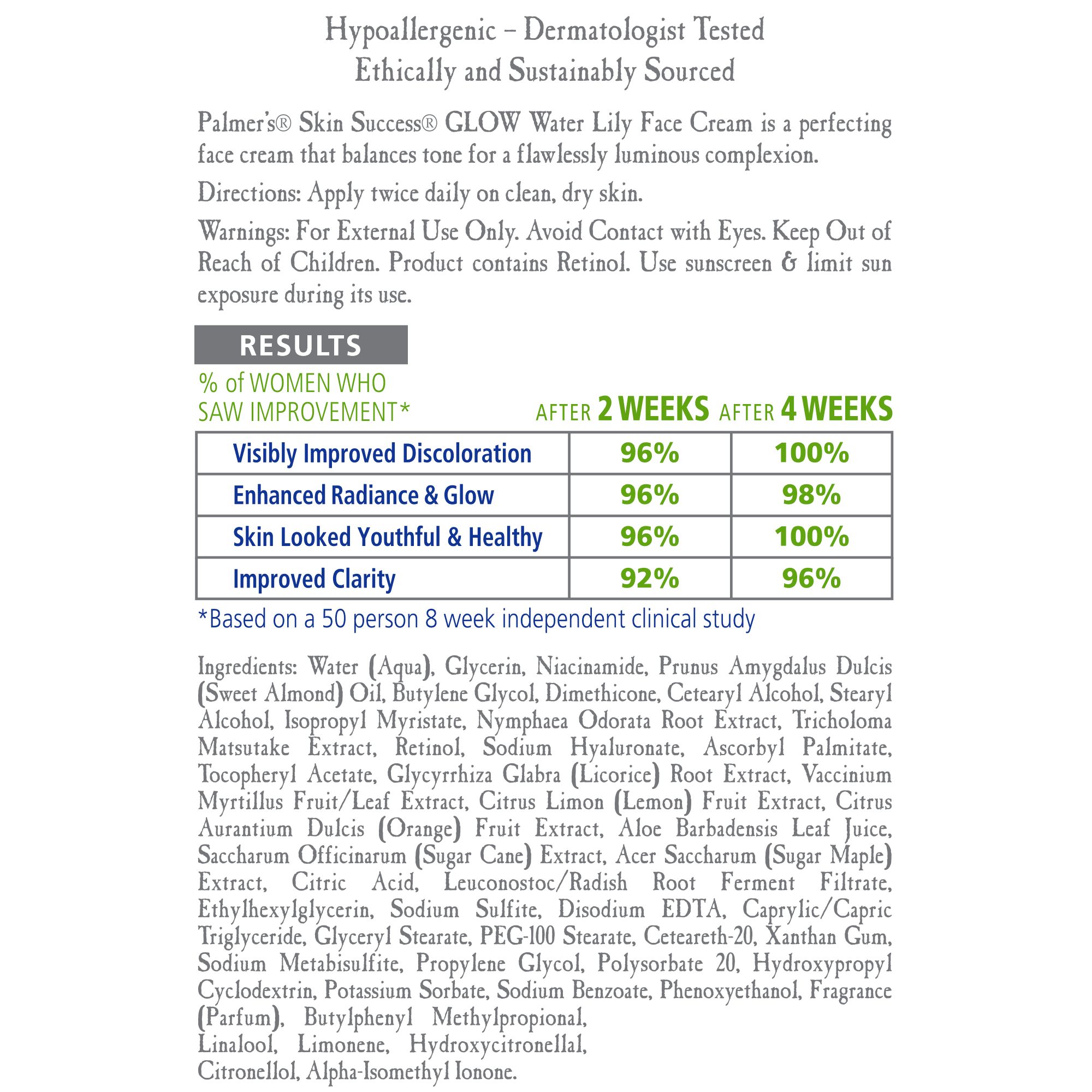 water lily face cream