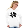 thumbnail image 4 of Different Not Less Autism Puzzle Unisex Plus Fleece Graphic Sweatshirt Brisco Brands 4X, 4 of 5
