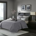 thumbnail image 5 of Madison Park Rhapsody Adult Stripe Full/Queen Reversible Coverlet Set Gray, 5 of 6