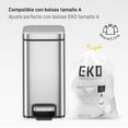 thumbnail image 4 of EKO Bote de basura Genie 5L Acero Inoxidable, cubo de basura pequeño, con cubo interior, ideal para baño, cierre suave, pedal resistente, 4 of 7