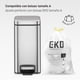 thumbnail image 4 of EKO Bote de basura Genie 5L Acero Inoxidable, cubo de basura pequeño, con cubo interior, ideal para baño, cierre suave, pedal resistente, 4 of 7