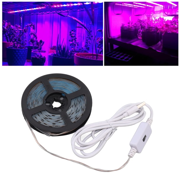 Lámpara de Cultivo LED Espectro Completo 5 V 3 Metros Tira de Luz de Planta de Inducción de Atenuación para Plantas de Interior Plántulas Flores Vegetales ANGGREK Otros