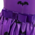 thumbnail image 6 of LIIPEE Girls Dresses Halloween Cartoon Bat Graphic Printed Fly Sleeve V Neck Ball Gown Princess Sundress Newborn Comfort Birthday Wedding Weekend Dress,Purple,4-5 Years, 6 of 7