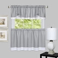 thumbnail image 2 of Darcy Tier and Valance Set 58x36/58x14 - Grey/White, 2 of 5