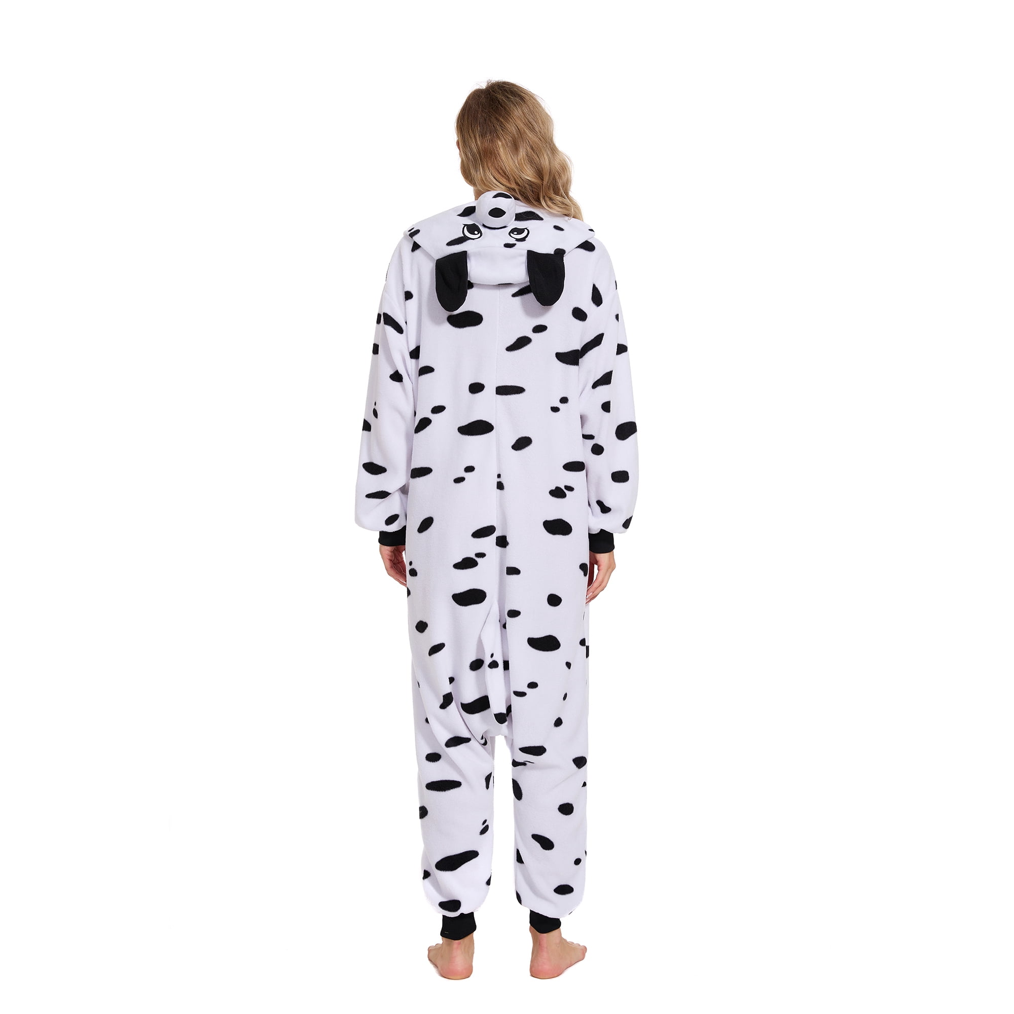 Dalmatian Onesie Adult CANASOUR Christmas Pajamas Polyester Animal Cosplay Suit Small