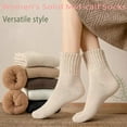 thumbnail image 3 of Women's Solid Mid-calf Socks for Fall and Winter, 5-Pack Thick Warm Boot Socks, Soft Cotton Wool Blend Crew Socks for Cold Weather, 3 of 7