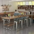 thumbnail image 2 of Pemberly Row 29" Transitional Metal Barstools in Silver (Set of 4), 2 of 9