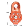 thumbnail image 5 of Polea de acopmiento triple 26KN / polea ganche que sube para cuer Naranja Sunnimix Polea de cuerda simple de escalada, 5 of 5