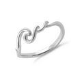 thumbnail image 2 of Ocean Wave Style 925 Sterling Silver Platinum Plated Women Valentines Day Gifts Ring Jewelry, 2 of 4