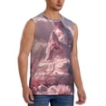thumbnail image 2 of Balery Pink Lotus Buddha Camisetas sin mangas para hombre, absorbe la humedad y protege contra el mal olor.-Large, 2 of 7