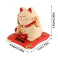 thumbnail image 4 of Solar Powered Maneki Neko, 2.8x2.6x3 inch, Cute Lucky Cat Figurine for Car Dashboard Home, 4 of 7