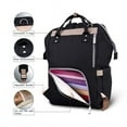 thumbnail image 4 of Campomy Diaper Bag Backpack, Large Capacity Travel Baby Backpack Bags Multi-Functional Maternity Nappy Bag, Breathable Shoulder Strap Waterproof with Insulated Pockets,Black, 4 of 5