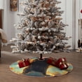 thumbnail image 4 of Rateoe Golden Cloud Winged Dog Pattern Christmas Tree Skirt with Ties , Christmas Tree Decorations, Farmhouse Christmas Decor Xmas Holiday Decorations-36", 4 of 6