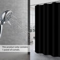 thumbnail image 4 of Cortina de ducha impermeable para baño, cortinas de baño a prueba de moho, tela de poliéster monocro Tomshoo Negro/150cm * 200cm, 4 of 7