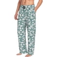 thumbnail image 2 of Uemuo Floral Pattern Men's Wide Leg Palazzo Lounge Pants with Pockets Light Weight Loose Comfy Casual Pajama Pants-XX-Large, 2 of 9