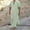 Green, variant on Thobe for Men Kaftan Casual Short Sleeve Long Gown Shirt V Neck Mens Muslim Clothing Green Robe Men