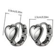 thumbnail image 3 of ZPAQI Sweet Cool Heart Shaped Metal Earrings Jewelry Fashion Piercing Earrings Gift, 3 of 8