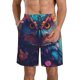 thumbnail image 1 of Fotbe Colorful Feather Owl Trajes de Baño Estampados para Hombre, Shorts de Verano de Secado Rápido, Ropa de Playa, Bañadores-XX-Large, 1 of 6