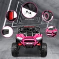 thumbnail image 5 of VIBESPARK 24V 2 Seater Ride on Toys UTV with Remote Control, Electric Ride on Cars for Kids, Power Car Wheels, Colorful LED Lights, Bluetooth, Storage Space, Pink, 5 of 9