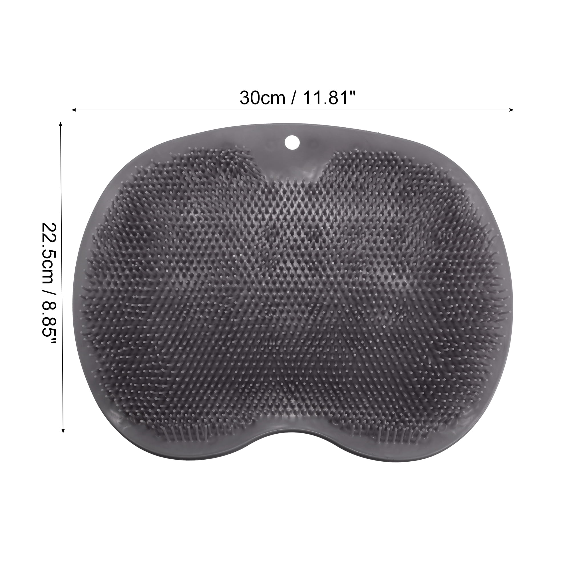 Unique Bargains Foot Clean Massager Scrubber with Suction Cups 11.81"x9.84" Gray