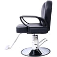 thumbnail image 3 of Olurrisa Shampoo Barber Chair - Extra Wide PU Leather Salon Chair w/ Chrome Steel Base, Auto-Recline & Hair Cutting Cape, Heavy Duty Beauty Equipment for Salons/Barbershops, 3 of 9