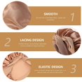 thumbnail image 4 of 2Pcs Comfortable Satin Nightcap Household Hair Care Bonnet Satin Sleep Shower Hat, 4 of 4