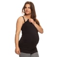 thumbnail image 3 of Felina | Cotton Modal Maternity Cami with Nursing Clips (Black, Small), 3 of 3