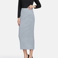 thumbnail image 2 of Sngxgn Skirts Basic Versatile Stretchy Ribbed Casual High Waist Mini Skirt(Grey,One Size), 2 of 6
