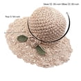 thumbnail image 2 of ibiyuan Sun Hats For Women Wide Brim,Crochet Straw Hat With Ruffle Detail Crochet Hats For Women Summer Beach Hand Woven Sun Hat, 2 of 5