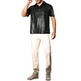 thumbnail image 2 of INSPIRE CHIC Metallic T-Shirt for Men's Sparkle Dots Printed Short Sleeves Shiny Golf Polo Shirts, 2 of 5