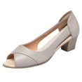 thumbnail image 2 of Zapatos de mujer Casual Slip-on Moda Resistente al desgaste Antideslizante Grueso Tacón medio Peep Toe Sandalias Wmkox8yii nm662, 2 of 8
