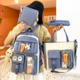 thumbnail image 4 of Mochila de gran capacidad para estudiantes de primaria, bolsa de maquillaje para estudiantes del campus, linda chica, 4 of 6