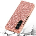 thumbnail image 3 of Bling Case for Samsung Galaxy Z Fold 5 5G,Slim Galaxy Z Fold 5 Case Women Girly Cute Sparkly Glitter Sequins Crystal Diamond Hard PC Back Flexible TPU Bumper Case,Silver, 3 of 12