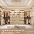 thumbnail image 4 of Homieasy 12-Drawer Customizable L-Shaped Closet System ,8.5-11.5 Ft with 4 Hanging Rods & 3 Tower,White Oak, 4 of 7