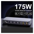 thumbnail image 2 of 175W GaN USB C Charger LED Display 6-Port Desktop Charger Type C PD 100W PPS 45W Fast Charging, 2 of 6