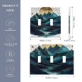 thumbnail image 2 of Yayeee Toggle Light Switch Wall Plate 2-Gang 4.56"x4.48" Decorative Outlet Cover, Blue Mountains, 2 of 7