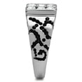 thumbnail image 4 of Luxe Jewelry Designs Men's Stainless Steel Tapered Ring with Crystals - Size 8 (Pack of 2), 4 of 4