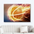 thumbnail image 2 of wall26 Canvas Wall Art Print Set Fiery Sparks Fly from Basketball Sports Athletes Digital Art Modern Art Modern Scenic Colorful Fun Ultra for Living Room, Bedroom, Office - 32"x48", 2 of 5