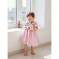 thumbnail image 3 of SUNSIOM Robe d'Été Fille Tout-Petit à Carreaux Col Poupée Manches Courtes Robe Brodée Voiturette de Golf, 3 of 6