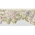 thumbnail image 3 of Dundee Deco Prepasted Wallpaper Border - Floral Green, Red, Grey Flowers on Vine Scalloped, 15 ft x 6.89 in, 3 of 5
