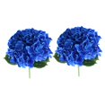 thumbnail image 1 of Ramo de flores de 2 piezas para San Valentín, regalo para el hogar, hortensia, flores para fiesta Azul oscuro, 1 of 9