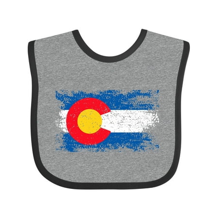 

Inktastic Colorado Flag Distressed Look Gift Baby Boy or Baby Girl Bib