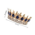 thumbnail image 4 of VERDANVERSE 8Pcs Bridal Tiara Rhinestone Crown Circular Zinc Alloy Rhinestone Headpiece for Women Wedding, 4 of 5