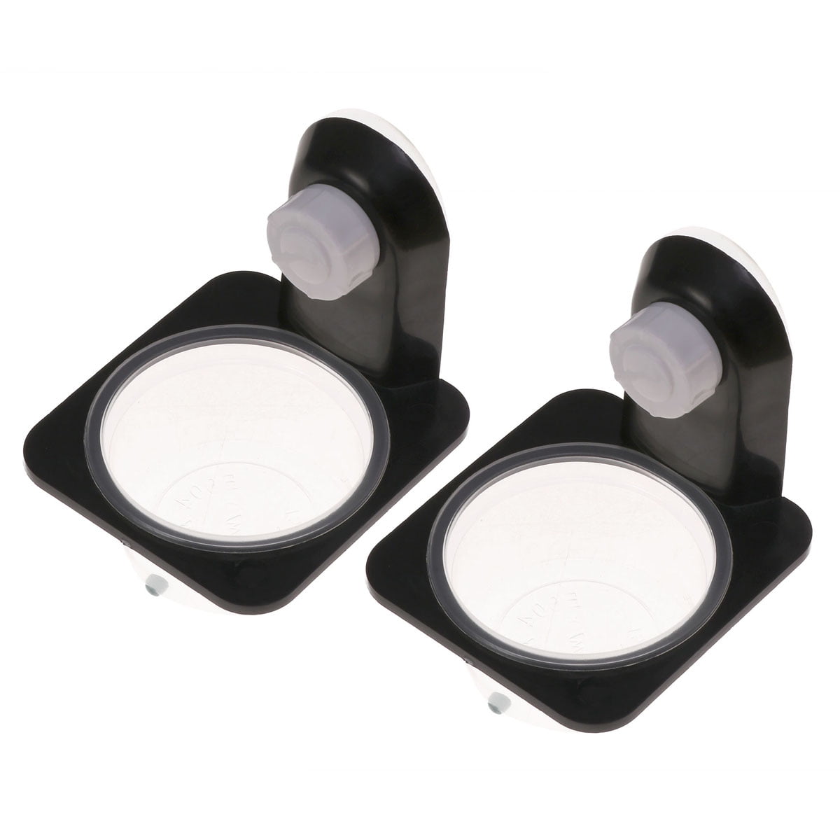 OULII Set of 3 Black Reptile Feeding Bowls with Space-Saving Stable Design for Pet and Habitat