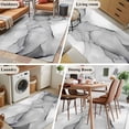 thumbnail image 6 of Rectangle Area Rug 3x5ft,Modern Natural Marble Gradient Art Washable Carpet Non-Slip Runner Accent Rugs Indoor Floor Mat for Bedroom Living Room Decor,Abstract Stone Gray White, 6 of 9