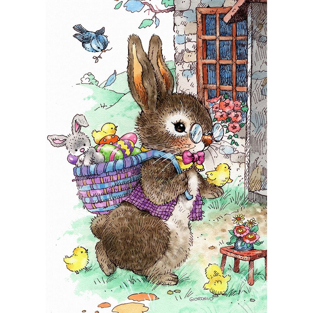 Toland House Flag - Vintage Easter Bunny - Walmart.com - Walmart.com
