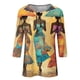 thumbnail image 5 of Xuyuer Women's Leisure Print Round Neck Three Quarter Sleeve Loose T-Shirt, Casual 3/4 Sleeve Top for Spring Summer Everyday Fashion and Relaxed Weekend Style, 5 of 5