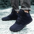 thumbnail image 3 of YOURDIARY Mens Winter Hiking Snow Boots Warm Minimalist Wide Toe Box Zero Drop Sole Outdoor Anti-Slip Ankle Booties, 3 of 8